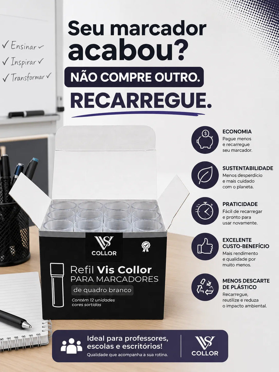 Recarga Para Pincel De Quadro Branco Pilot Kit Com 3 Caixas