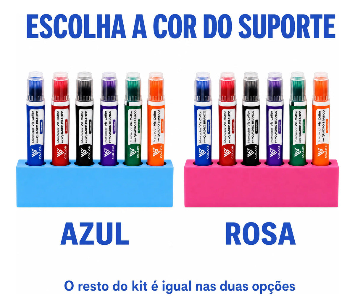 Pincel Quadro Branco Kit Professor 18 Recargas Suporte