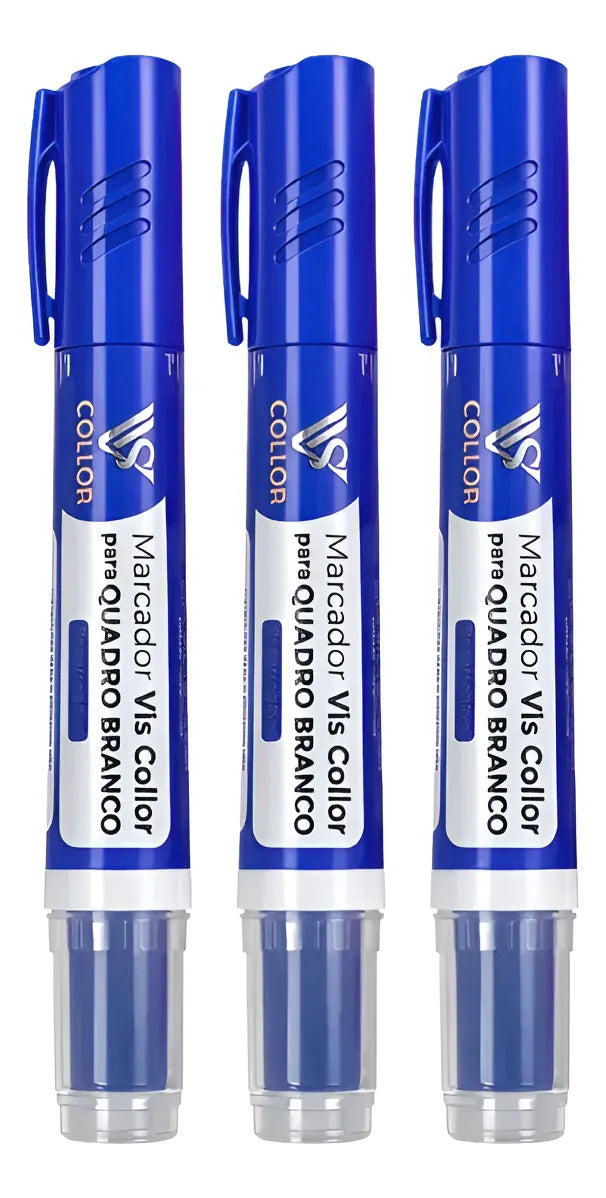 Marcador Canetão Para Quadro Branco Recarregavel  Kit 3
