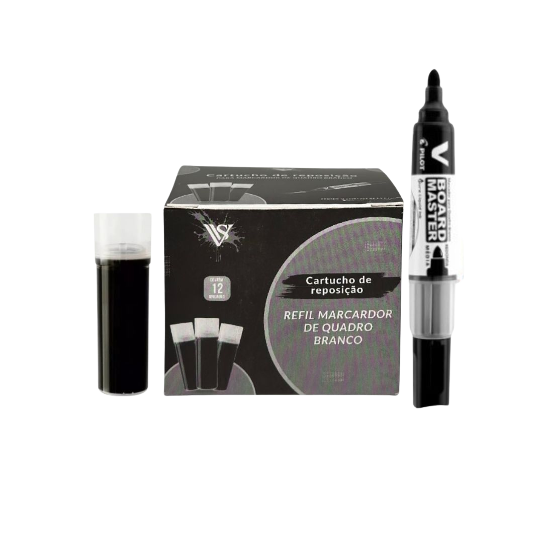 Cartucho Para Pincel De Quadro Branco Pilot Board Master 12un – NÃO MANCHA O QUADRO