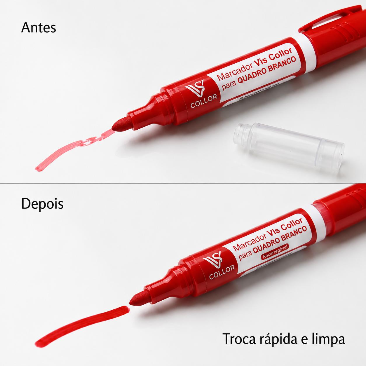 3 Tintas Premium  250 ML Para Pincel Maracdor Canetão  de quadro branco Lousa - Não Mancha