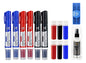 6 Pincel Canetão De Quadro Branco Lousa+ 6 Cargas + Brinde [preto, Azul, Vermelho]